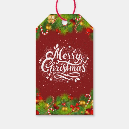 Niedliche Wasserfarbe Frohe Weihnachtscreme Gesche Geschenkanhänger (Vorderseite)