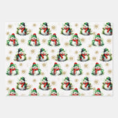 Niedliche Wasserfarbe Frostig, rot grün Geschenkpapier Set (Vorderseite 2)