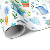 Niedliche Wasserfarbe Frühling Blume Muster Frohe Geschenkpapier (Rolleneckpunkt)