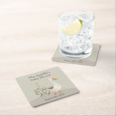 Niedliche Wasserfarbe Gänse Kinderdusche Papier Un Rechteckiger Pappuntersetzer (Vor Ort)