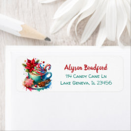 Niedliche Wasserfarbe Heiße Kakao, Süßigkeiten und