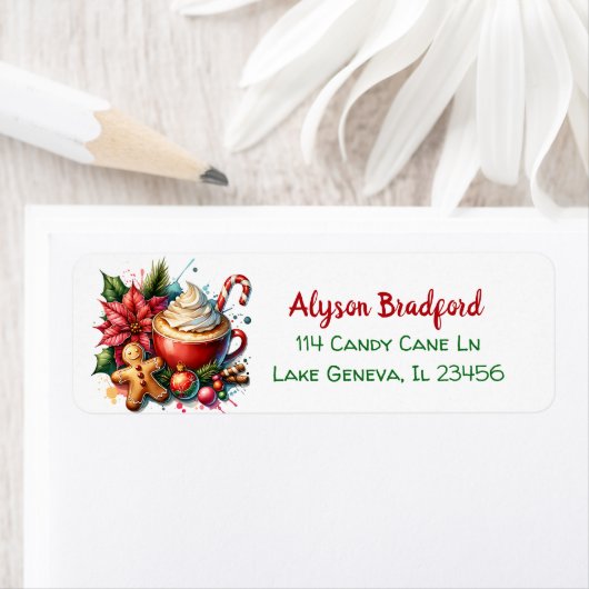 Niedliche Wasserfarbe Heiße Kakao, Süßigkeiten und (Insitu)