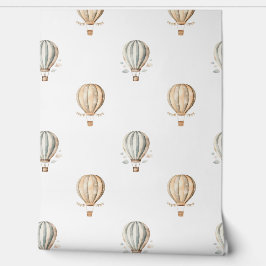 Niedliche Wasserfarbe Heißluftballon Kinderzimmer  Tapete