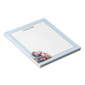 Niedliche Wasserfarbe Hippo Notizblock (angewinkelt)