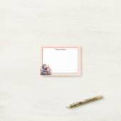 Niedliche Wasserfarbe Hippo Post-it Klebezettel (Auf Schreibtisch)