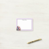 Niedliche Wasserfarbe Hippo Post-it Klebezettel (Auf Schreibtisch)