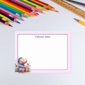 Niedliche Wasserfarbe Hippo Post-it Klebezettel