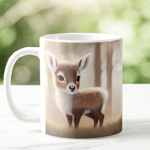 Niedliche Wasserfarbe Hirsche Personalisiert Kaffe Kaffeetasse