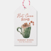 Niedliche Wasserfarbe - Hot-Cocoa-Bombe Geschenkanhänger (Vorderseite)