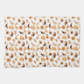 Niedliche Wasserfarbe Hunde Illustriertes Muster Geschirrtuch (Horizontal)