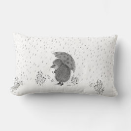 Niedliche Wasserfarbe Igel Regentag Whimsikum Lendenkissen