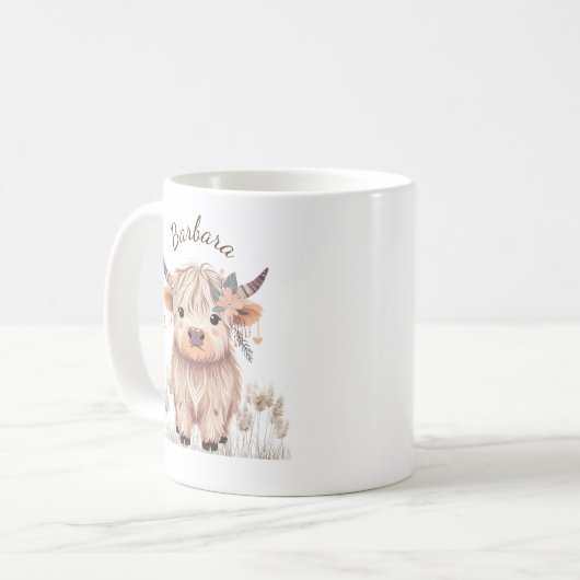 Niedliche Wasserfarbe Kaffeetasse (Vorderseite Links)