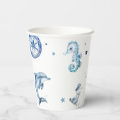 Niedliche Wasserfarbe Kinderdusche Pappbecher (Rückseite)