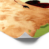 Niedliche Wasserfarbe Kinderfarm Kinderdusche Begr Poster (Ecke)