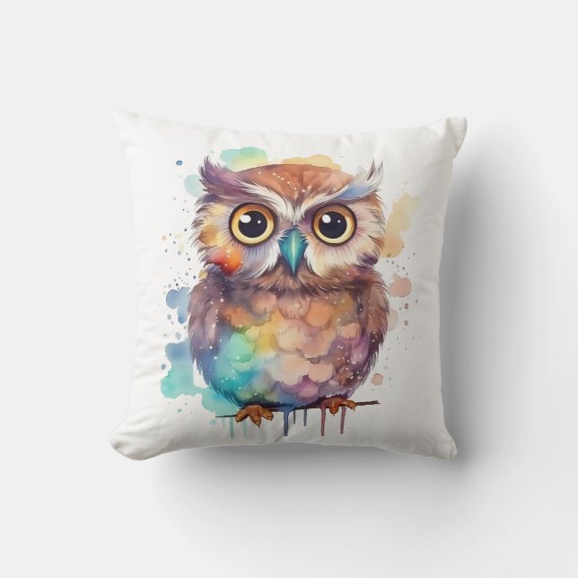 Niedliche Wasserfarbe Kissen (Vorderseite)