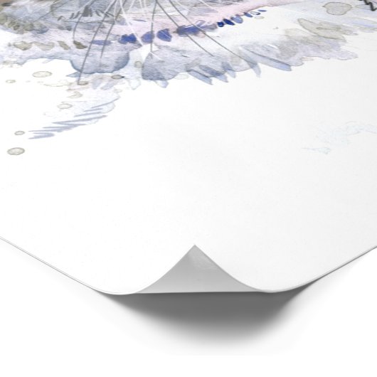 Niedliche Wasserfarbe Kitten Poster (Ecke)