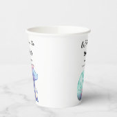 Niedliche Wasserfarbe Kleine Dinosaurier Babydusch Pappbecher (Links)