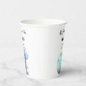 Niedliche Wasserfarbe Kleine Dinosaurier Babydusch Pappbecher (Rechts)