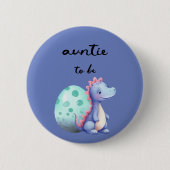 Niedliche Wasserfarbe Kleine Dinosaurier Button (Vorderseite)