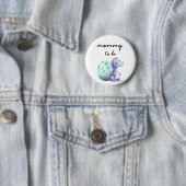 Niedliche Wasserfarbe Kleine Dinosaurier Mommy-to- Button (Beispiel)