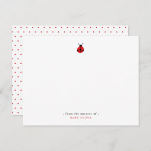 Niedliche Wasserfarbe Lady Bug Girl Dankeskarte