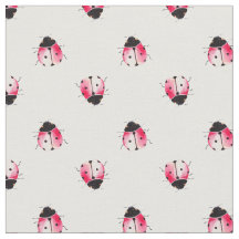 Niedliche Wasserfarbe Ladybug Bedruckte Stoffe von