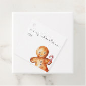 Niedliche Wasserfarbe Lebkuchen Mann Frohe Weihnac Geschenkanhänger (Beispiel)