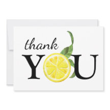 Niedliche Wasserfarbe Lemon Danke Karte