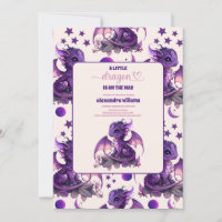 Niedliche Wasserfarbe Lila Dragon Babydusche