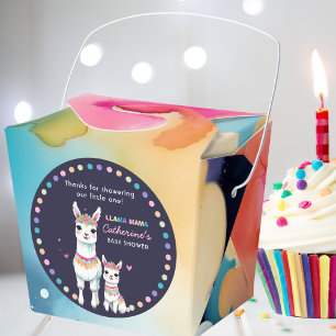 Niedliche Wasserfarbe Llama Mama Mexican Baby Dusc Geschenkschachtel