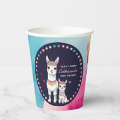 Niedliche Wasserfarbe Llama Mama Mexican Baby Dusc Pappbecher (Vorderseite)