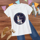 Niedliche Wasserfarbe Llama Mama Mexican Baby Dusc T-Shirt