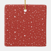 Niedliche Wasserfarbe Maltesisch Weihnachtsfest Keramikornament (Rückseite)