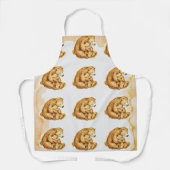 Niedliche Wasserfarbe Mama & Baby Bear Schürze (Vorderseite)