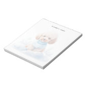 Niedliche Wasserfarbe Miniatur Apricot Poodle Welp Notizblock (Rotiert)