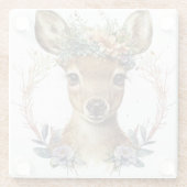 NIEDLICHE WASSERFARBE MIT WÜRDE VON BLUME GLASUNTERSETZER (Rückseite)