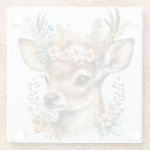 NIEDLICHE WASSERFARBE MIT WÜRDE VON BLUME GLASUNTERSETZER (Rückseite)