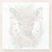 NIEDLICHE WASSERFARBE MIT WÜRDE VON BLUME GLASUNTERSETZER (Rückseite)