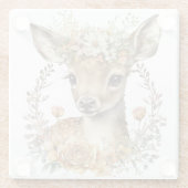 NIEDLICHE WASSERFARBE MIT WÜRDE VON BLUME GLASUNTERSETZER (Rückseite)