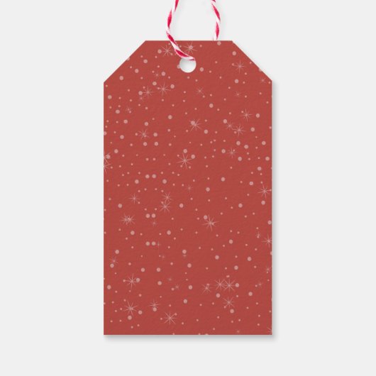 Niedliche Wasserfarbe Nerdy Mops Hund Frohe Weihna Geschenkanhänger (Rückseite)