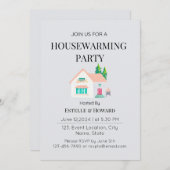 Niedliche Wasserfarbe Neue Zuhause Housewarming Pa Einladung (Vorne/Hinten)