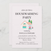 Niedliche Wasserfarbe Neue Zuhause Housewarming Pa Einladung (Vorne/Hinten)