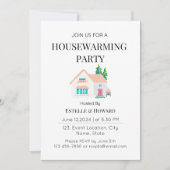 Niedliche Wasserfarbe Neue Zuhause Housewarming Pa Einladung (Vorderseite)