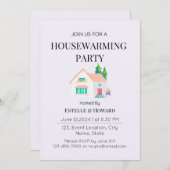 Niedliche Wasserfarbe Neue Zuhause Housewarming Pa Einladung (Vorne/Hinten)