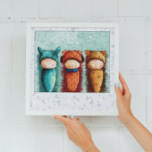 Niedliche Wasserfarbe Neugeborene Säuglinge schlaf