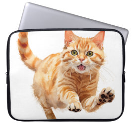 NIEDLICHE WASSERFARBE ORANGE TABBY KITTEN LAPTOPSCHUTZHÜLLE