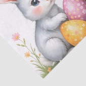 Niedliche Wasserfarbe Osterbrunnen Happy Oster Seidenpapier (Ausschnitt)