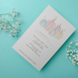 Niedliche Wasserfarbe Pastell Pumpkins Erntedank Einladung