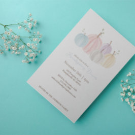 Niedliche Wasserfarbe Pastell Pumpkins Erntedank Einladung