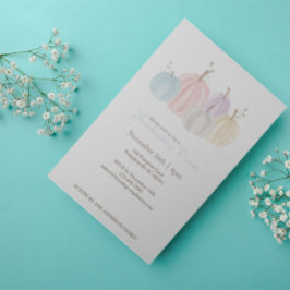 Niedliche Wasserfarbe Pastell Pumpkins Erntedank Einladung